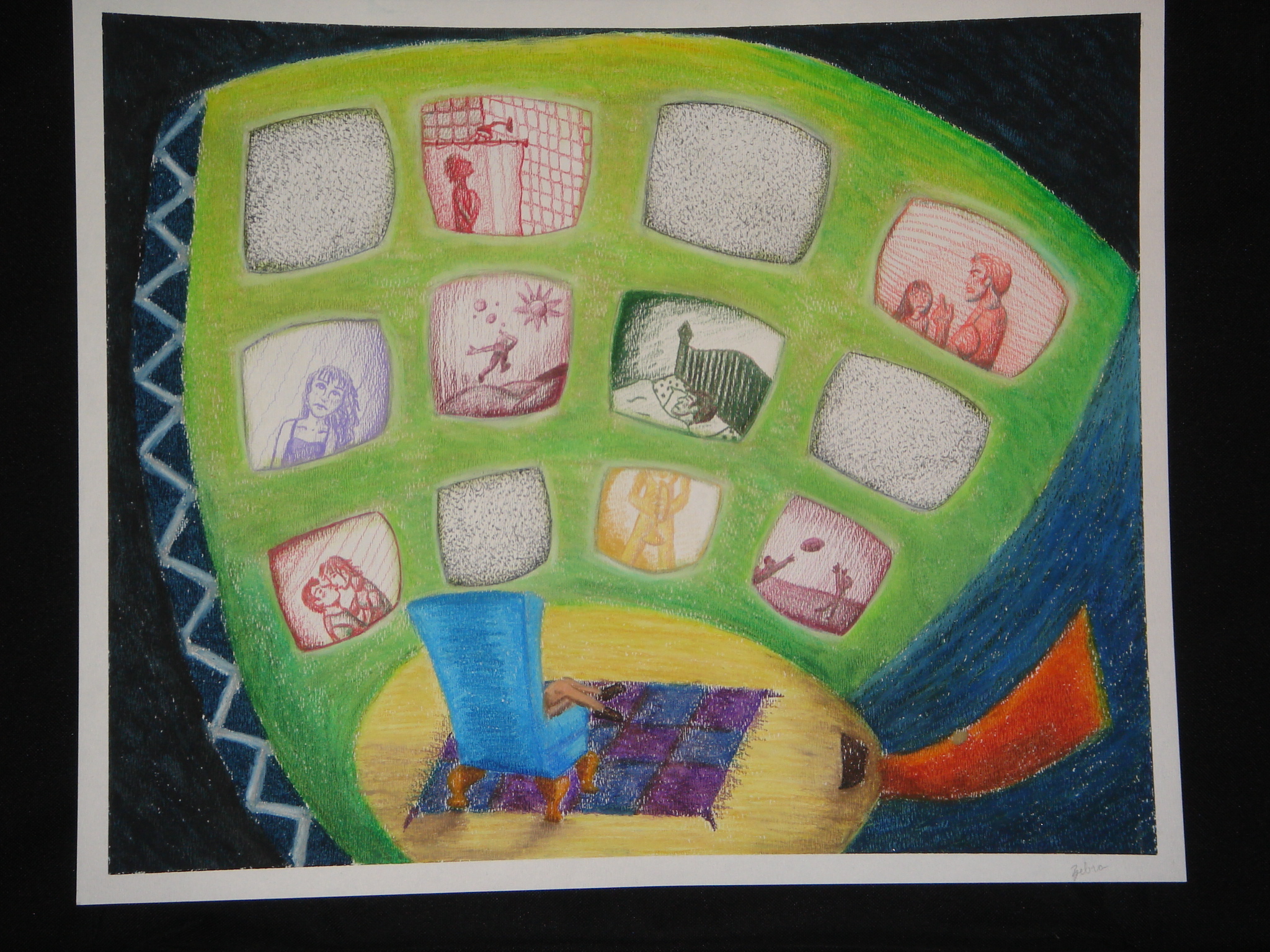 oil pastel on paper (circa 2009)